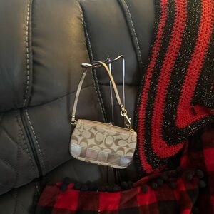 Coach Tan Wristlet EUC